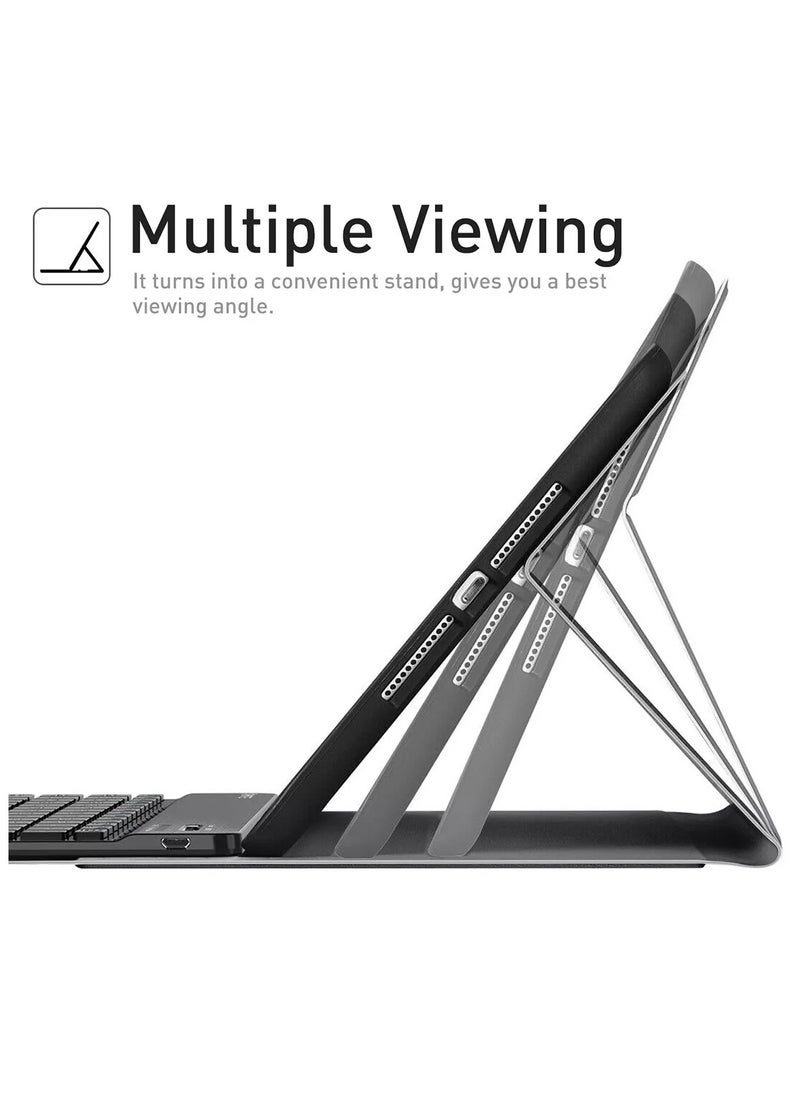 TWEGGON Keyboard Case for Apple iPad 10.2" 9th/8th/7th Generations with Pen Holder Black  - Image 5