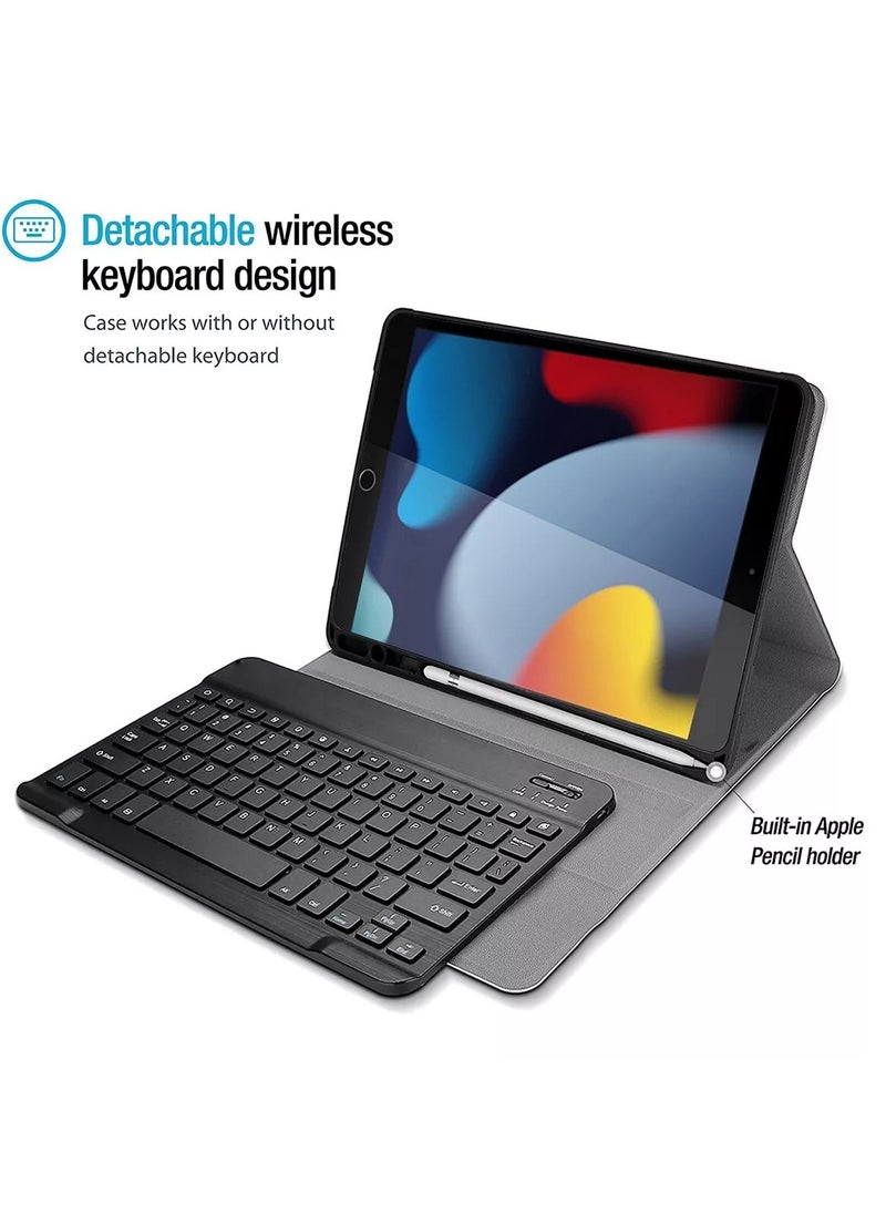 TWEGGON Keyboard Case for Apple iPad 10.2" 9th/8th/7th Generations with Pen Holder Black  - Image 4