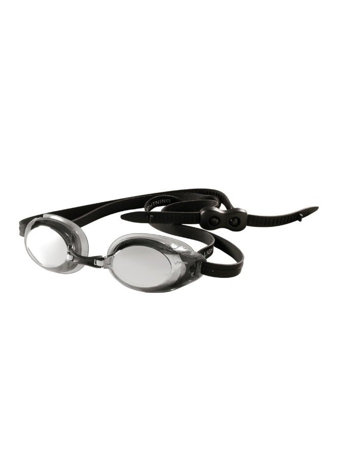 FINIS Lightning Goggles - Competitive Swim Goggles for Women & Men - Adjustable Silicone Straps - With 4 Interchangeable Nose Pieces - Silver/Mirror - Image 1