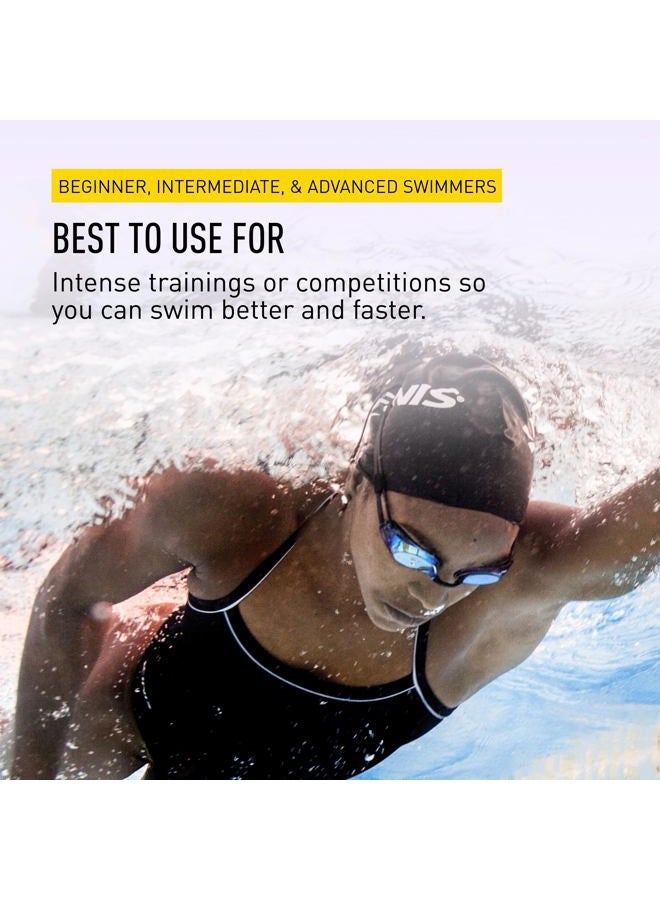 FINIS Lightning Goggles - Competitive Swim Goggles for Women & Men - Adjustable Silicone Straps - With 4 Interchangeable Nose Pieces - Silver/Mirror - Image 5