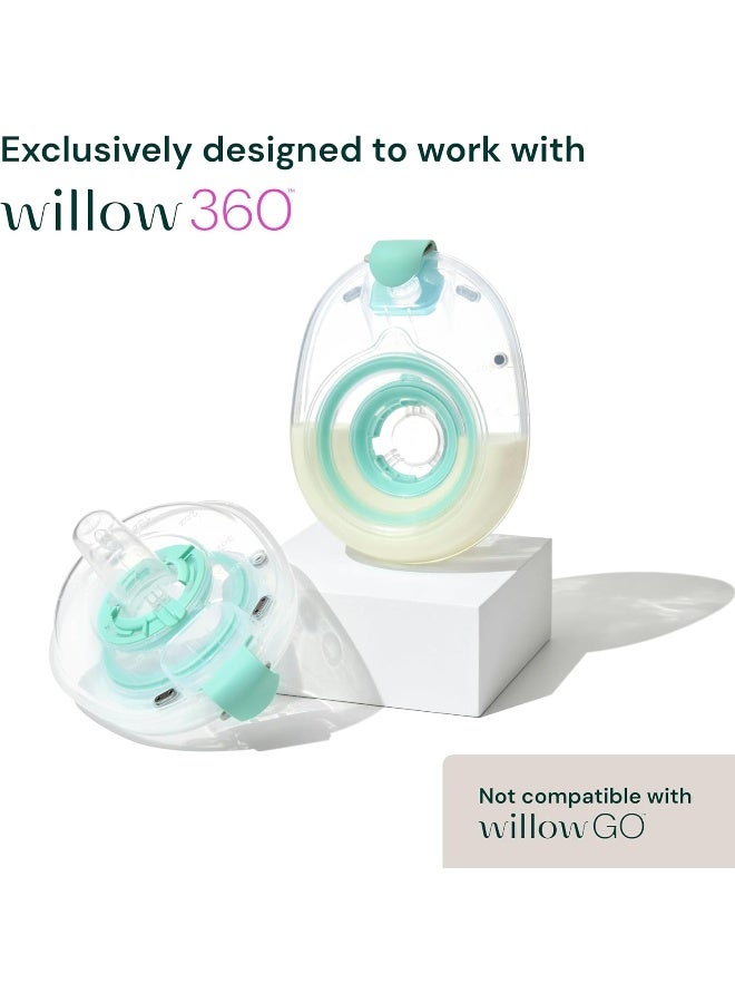 Willow 360 Reusable Breast Milk Containers 2-Count - 24mm Flange - Holds 4 oz. Per Container - Breastfeeding Essential for The Willow 360 or 3.0 Wearable Breast Pump, Hands-Free Pumping - Image 2