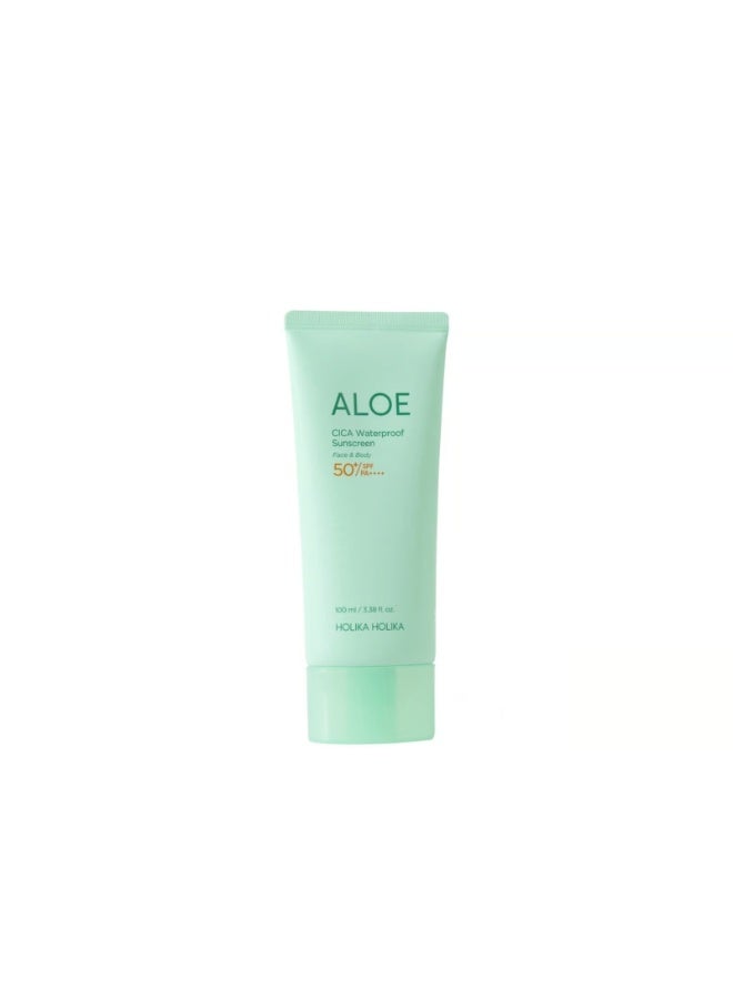 Holika Holika Aloe Cica Waterproof Sunscreen SPF50+ 100ml - Image 1