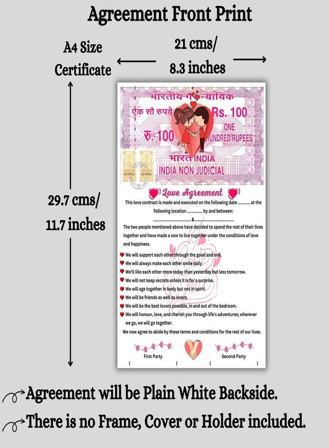 AanyaCentric بطاقة معايدة أنيقة من AanyaCentric، مقاس A4 (8.3 × 11.7 بوصة)، تُعبّر عن عقد الحب، هدية مثالية للزوج أو الزوجة أو الحبيب أو الحبيبة أو الحبيب. - Image 2