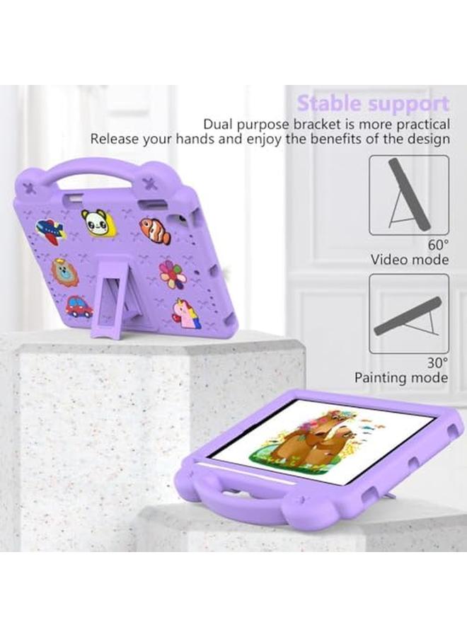erorex Kids Case Compatible With Ipad 6Th 5Th Generation 9.7" (2018 2017) Shockproof Lightweight Eva Protective Sleeves With Stand And Handle For Ipad Air 2 Ipad Pro 9.7 Ipad Air 1 Light Purple  - Image 2