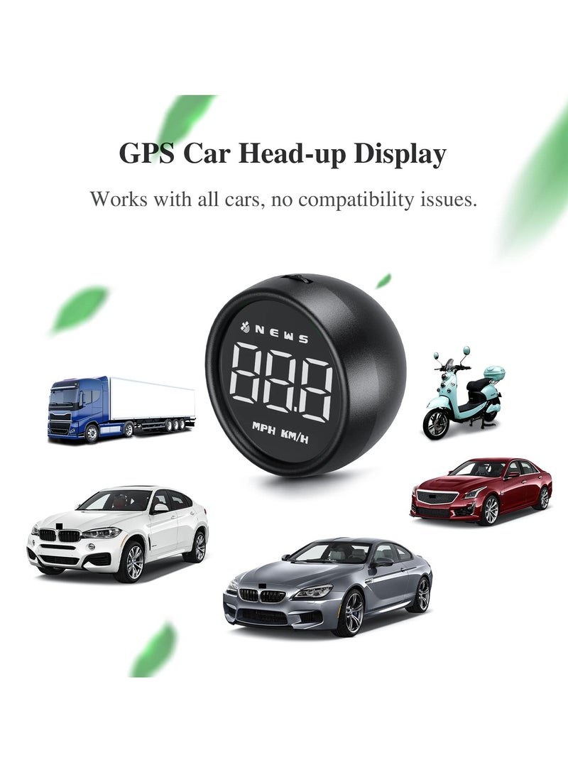 SYOSI عداد السرعة HUD للسيارة من SYOSI، تبديل ميل بالساعة وكم/ساعة، شاشة عرض أمامية تعرض السرعة والاتجاه مع تذكير بالسرعة، مناسب لجميع السيارات، سلامة القيادة - Image 4