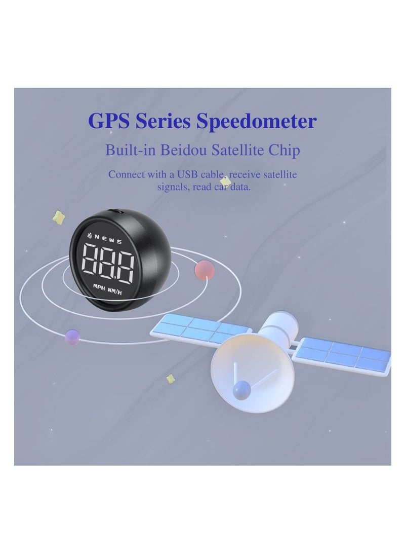 SYOSI عداد السرعة HUD للسيارة من SYOSI، تبديل ميل بالساعة وكم/ساعة، شاشة عرض أمامية تعرض السرعة والاتجاه مع تذكير بالسرعة، مناسب لجميع السيارات، سلامة القيادة - Image 3
