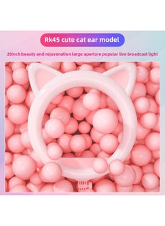 General Cute Cat Ear Beauty And Skin Rejuvenation Light Online Red Professional Live Light 20-inch Live Fill Light Direct RK45-Color:RK45 Live Light Without Bracket  - Image 1