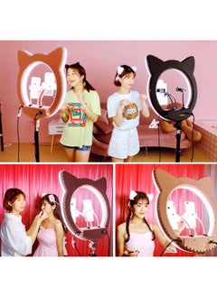 General Cute Cat Ear Beauty And Skin Rejuvenation Light Online Red Professional Live Light 20-inch Live Fill Light Direct RK45-Color:RK45 Live Light Without Bracket  - Image 4