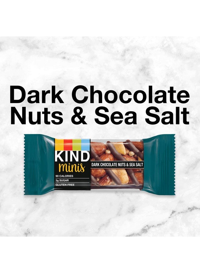 كيند KIND Minis، شوكولاتة داكنة ومكسرات وملح البحر، وجبات خفيفة صحية، خالية من الجلوتين، وجبات خفيفة منخفضة السعرات الحرارية، منخفضة السكر، 10 قطع - Image 4