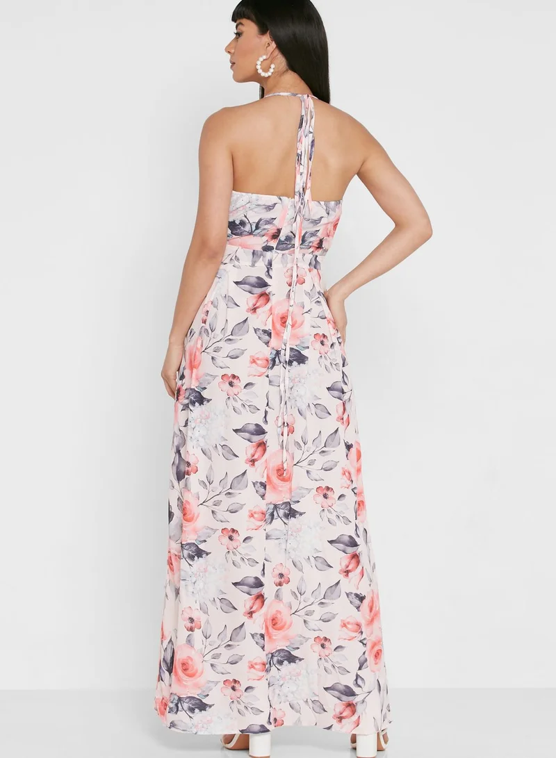 PARISIAN Halter Neck Floral Print Dress