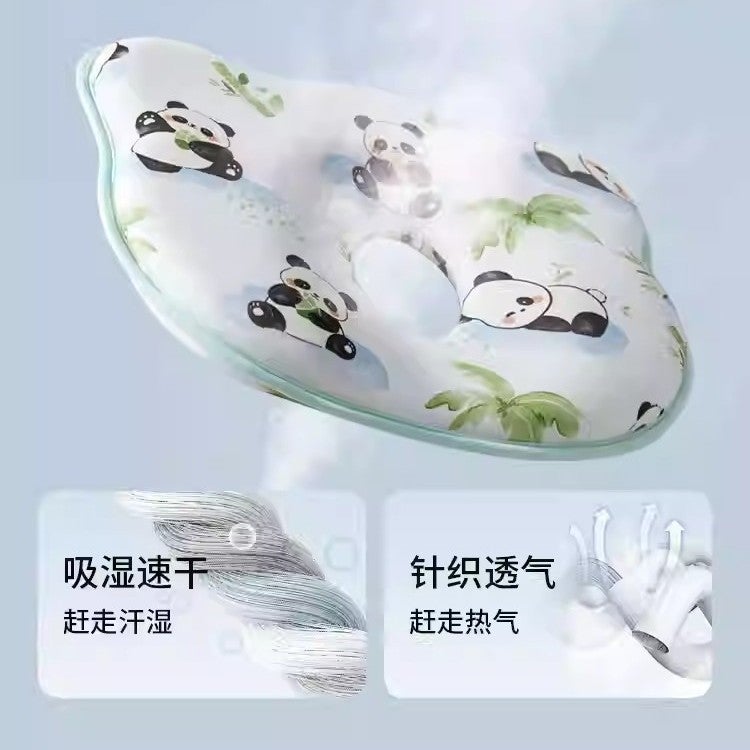 Memory Foam Shaped Pillow Baby Pillow for Newborns 0 to 6 Months Old, Anti-Migraine Sleeping Head Shape Correction Antibacterial - Image 5