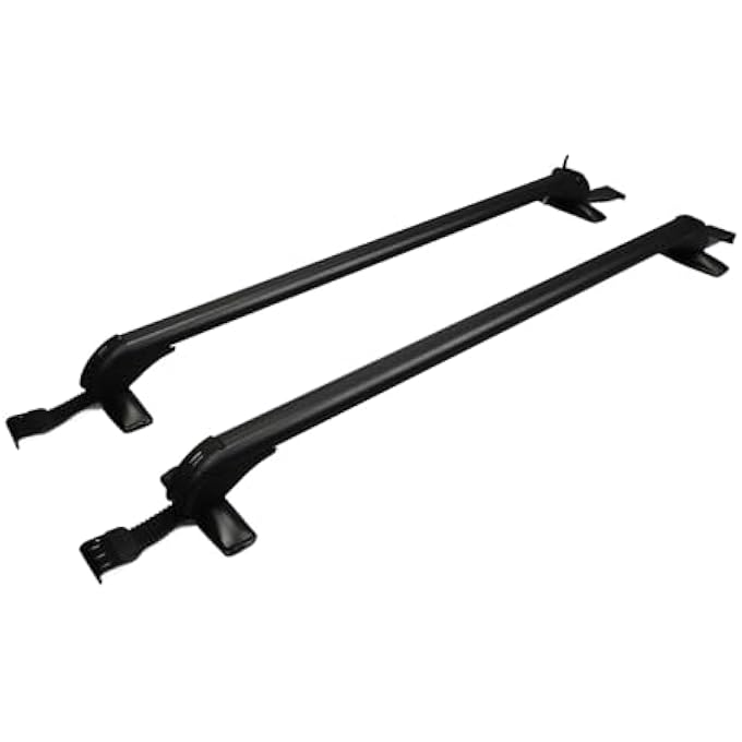 rayihni حامل سقف عالمي من الألمنيوم قابل للقفل مع وسائد واقية، حامل أمتعة قابل للتعديل للسقف لزوارق الكاياك والدراجات وحامل البضائع على السطح - Image 1