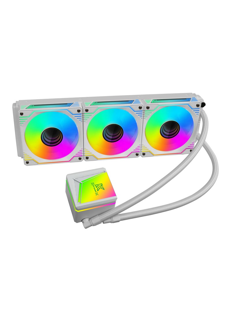 XANDER Waterwheel White 360(3 PCS 120nn ARGB fans+remote control+ARGB head) - Image 1
