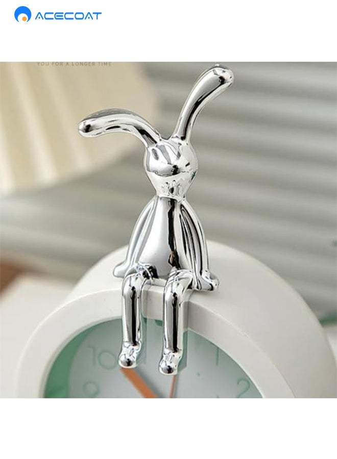 ACECOAT Set Of 2 Rabbit Car Ornaments Light Luxury Ornaments Cute Car Interiors Car Decorations Creative Car Centre Console Jewelry - Image 4