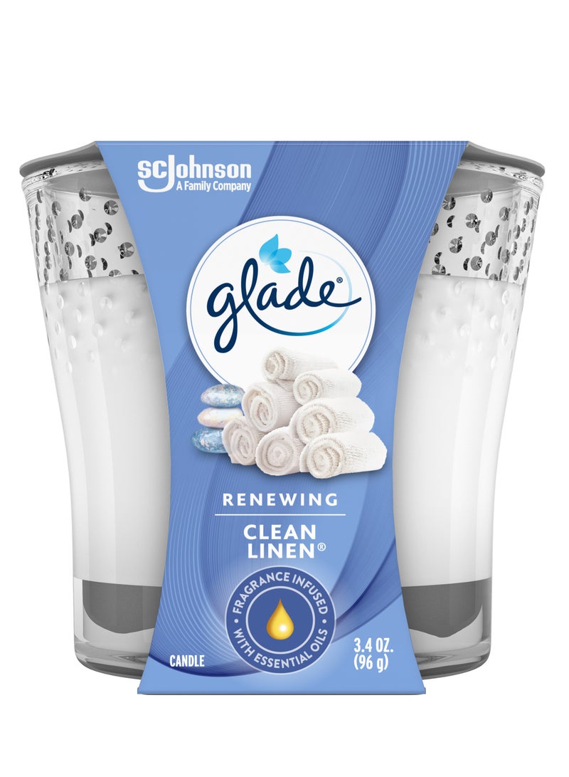 Glade Candle Jar Air Freshener Clean Linen 96 g