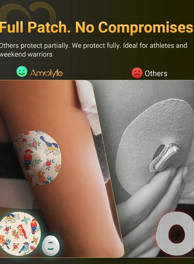 Amolyfe Dexcom G7 Over Patches Waterproof, 10 Pack Dexcom Stelo Overpatches, Bump-Proof with Hard Cap, Breathable, Medical Adhesive, 10-Day CGM Protection (Butterfly) - Image 4