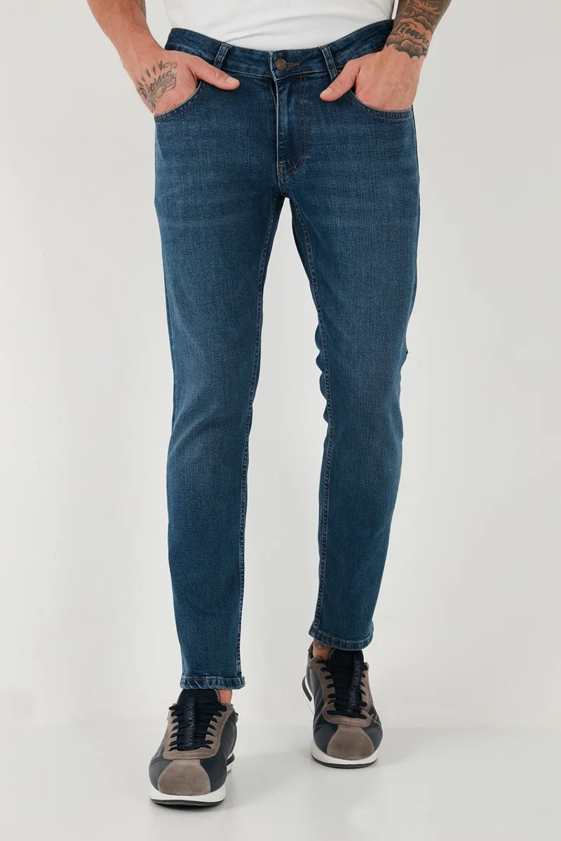 بوراتي Cotton Regular Fit Normal Waist Straight Leg Jeans Men's Jeans 2212S18PARMA