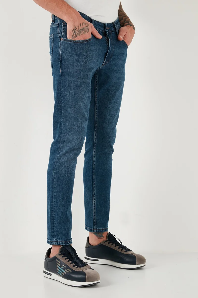 بوراتي Cotton Regular Fit Normal Waist Straight Leg Jeans Men's Jeans 2212S18PARMA