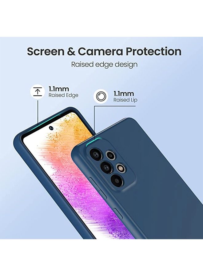 Galaxy A73 5G Case Cover, Thin TPU Cover with Camera Protection Anti-Scratch Slim Fit Flexible Phone Case for Galaxy A73 5G (Blue) - Image 3