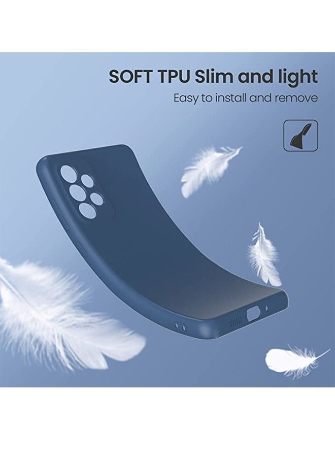 Galaxy A73 5G Case Cover, Thin TPU Cover with Camera Protection Anti-Scratch Slim Fit Flexible Phone Case for Galaxy A73 5G (Blue) - Image 5