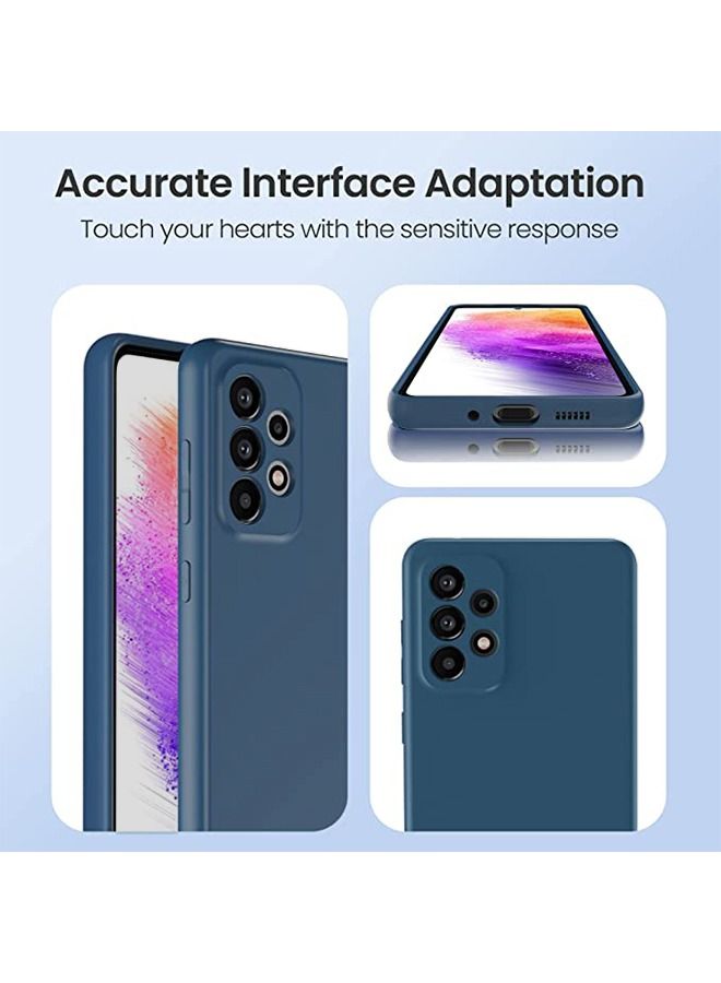 Galaxy A73 5G Case Cover, Thin TPU Cover with Camera Protection Anti-Scratch Slim Fit Flexible Phone Case for Galaxy A73 5G (Blue) - Image 4