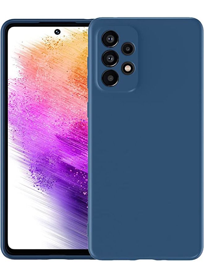 Galaxy A73 5G Case Cover, Thin TPU Cover with Camera Protection Anti-Scratch Slim Fit Flexible Phone Case for Galaxy A73 5G (Blue) - Image 1