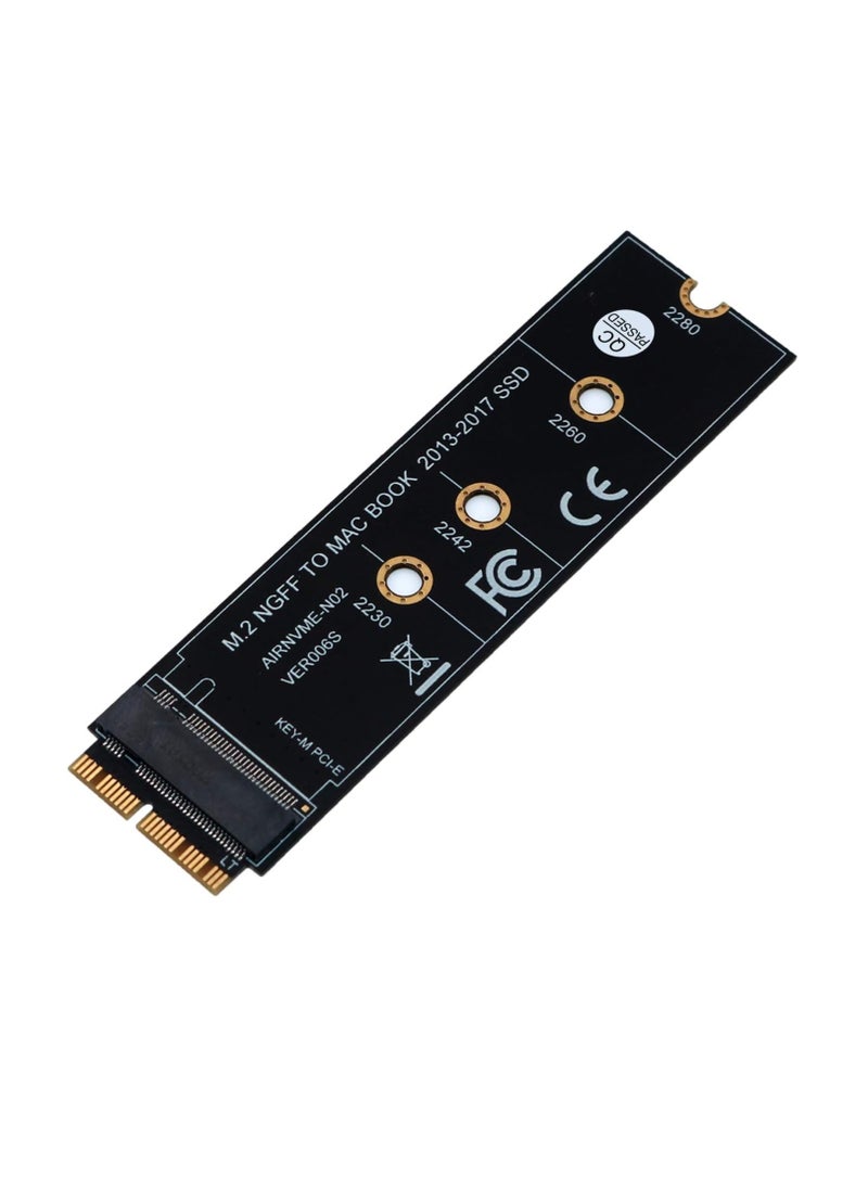 Generic - Mostpoint M.2 SSD External Memory Adapter Card for MacBook Air (2013-2017) Upgrade, Black, - Image 1
