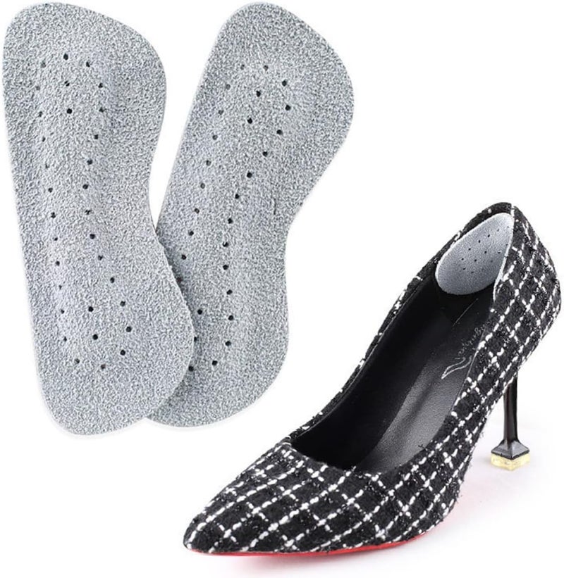 Leather Heelpiece Stickers 4 Pairs Anti-wear Heel Cushion Pads Adhesive Protective Shoe Pads for High Heels Preventing Blisters - Image 4
