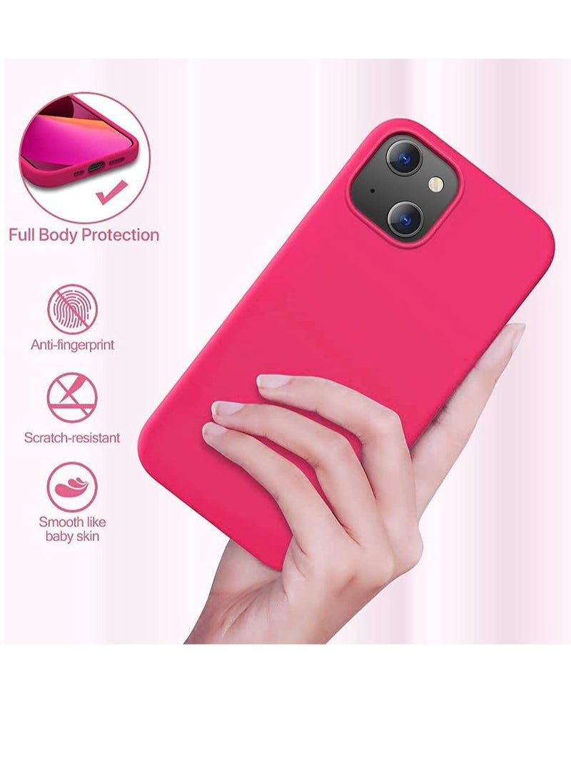 Generic - Silicone Case Compatible with iPhone 14 plus - Perfect Protection and Stylish Design, Compatible with Wireless Charging, Protects Against Bumps and Scratches (rose pink) - Image 1