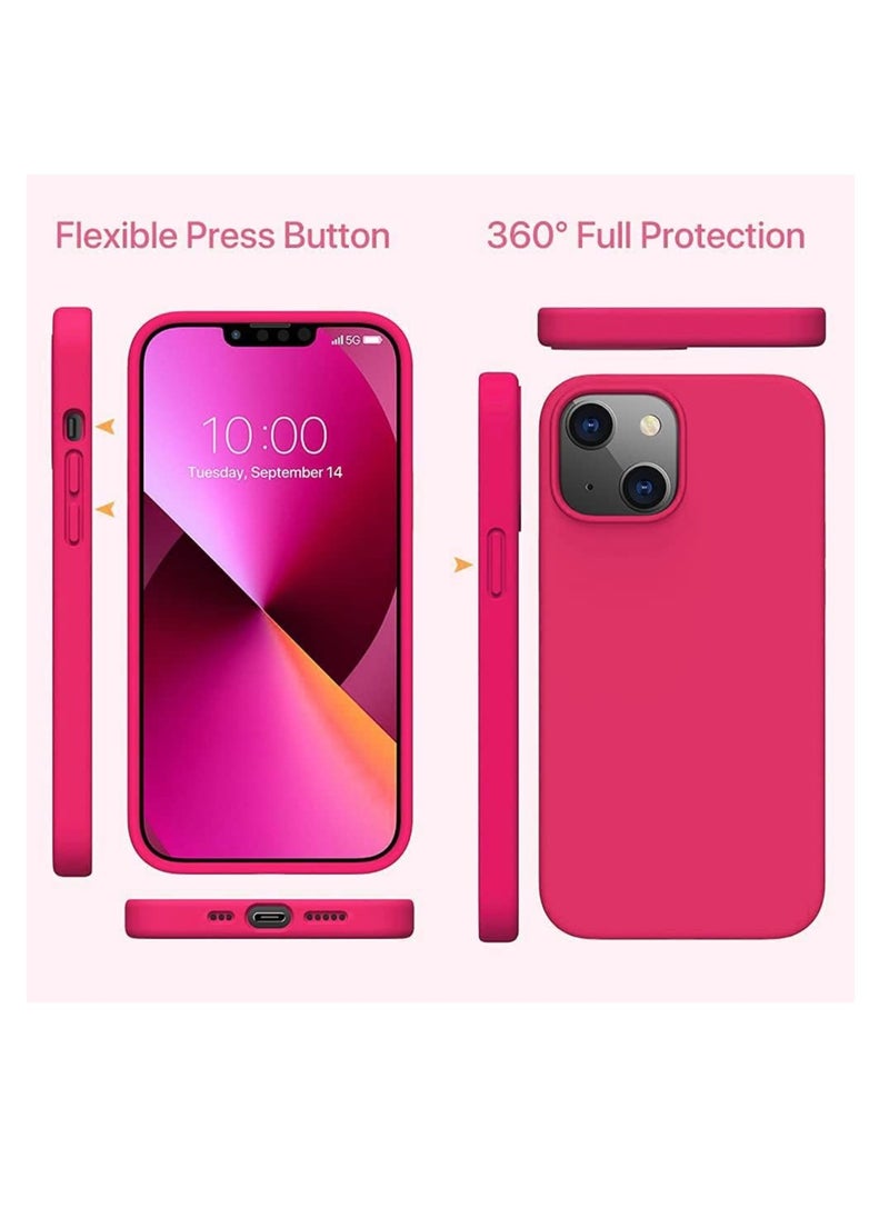 Generic - Silicone Case Compatible with iPhone 14 plus - Perfect Protection and Stylish Design, Compatible with Wireless Charging, Protects Against Bumps and Scratches (rose pink) - Image 1