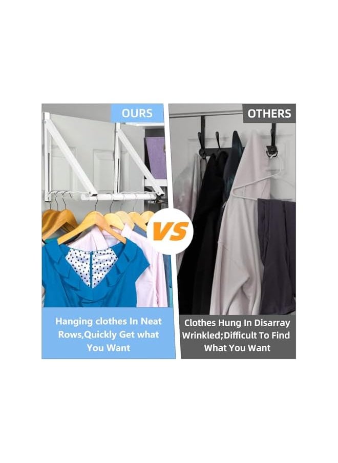PROMASS promass Over The Door Hanger Foldable - Over The Door Rack for Hanging Towels, Coats & Clothes - Over The Door Hanger Hooks for Bedroom, Washroom and Office  - Image 4