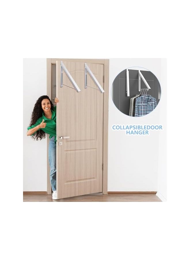 PROMASS promass Over The Door Hanger Foldable - Over The Door Rack for Hanging Towels, Coats & Clothes - Over The Door Hanger Hooks for Bedroom, Washroom and Office  - Image 3