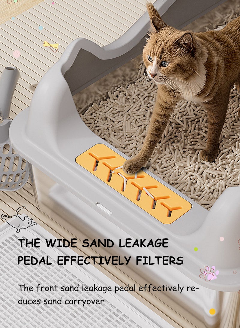 Kidle Stainless Steel Cat Litter Box Metal Cat Litter Box Tray with High Wall Sides Easy to Clean  - Image 3