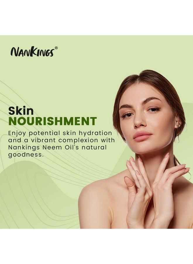 Nankings ® Cold Pressed Neem Oil 100% Pure And Natural For | Hair Growth |Hair Conditioning | Dandruff Control | Skin Tone Improvement | Acne Control And Garden (250 Ml) Azadirachta Indica - Image 3