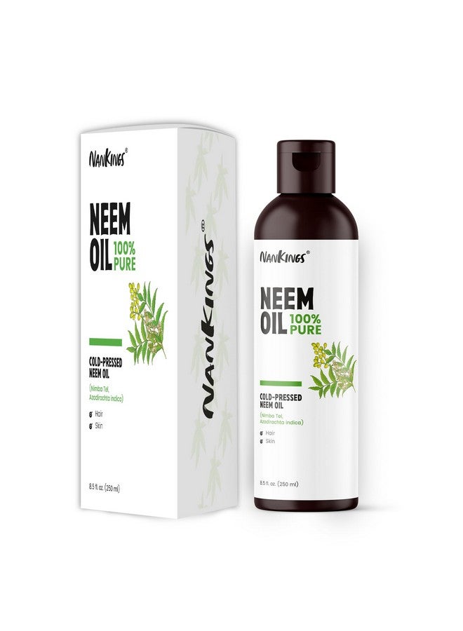 Nankings ® Cold Pressed Neem Oil 100% Pure And Natural For | Hair Growth |Hair Conditioning | Dandruff Control | Skin Tone Improvement | Acne Control And Garden (250 Ml) Azadirachta Indica - Image 1