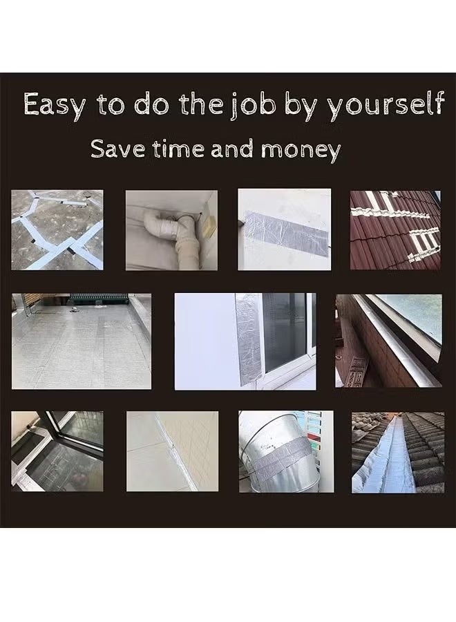 1 قطعة للماء الشريط رقائق الألومنيوم الشريط إصلاح التسرب للماء شريط لاصق ختم البوتيل المطاط الشريط تكون مناسبة لتسرب الأنابيب سقف الشريط المائي - Image 4