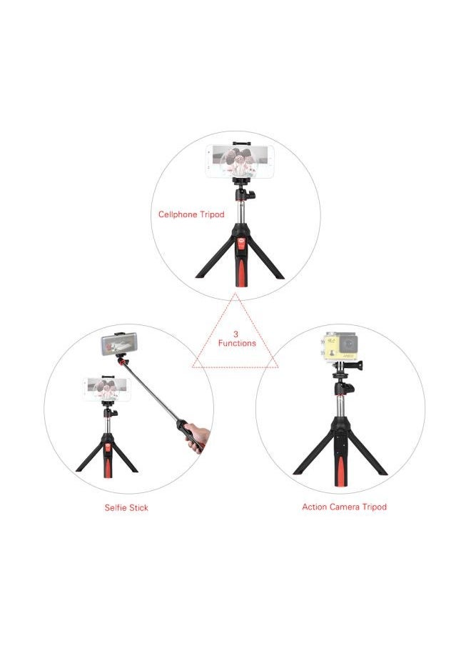 NIBEMINENT - Universal Handheld Extendable Tripod Selfie Stick With Remote Control Black - Image 1