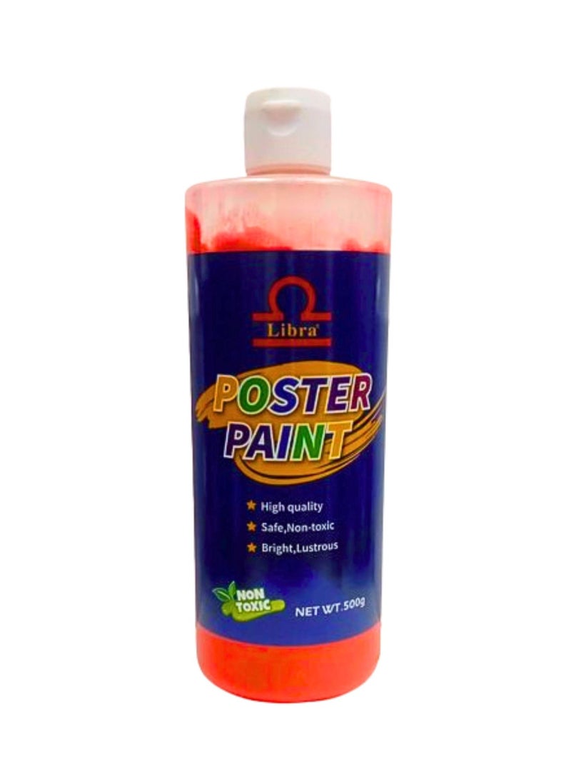 Libra Poster Paint High Quality Safe Non Toxic Bright 500g Red - Image 1