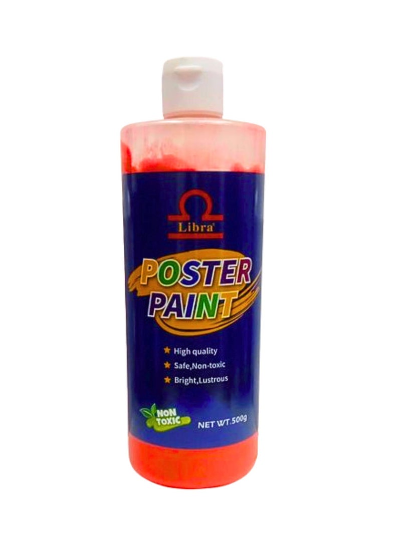 Libra Poster Paint High Quality Safe Non Toxic Bright 500g Red - Image 2
