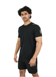 Abitos Men's Black Neck T-Shirt – Premium Activewear for Unmatched Style and All-Day Comfort  - Image 1