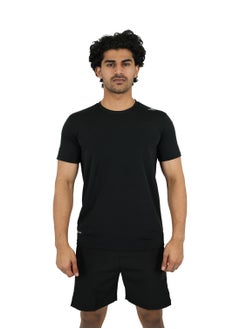 Abitos Men's Black Neck T-Shirt – Premium Activewear for Unmatched Style and All-Day Comfort  - Image 2