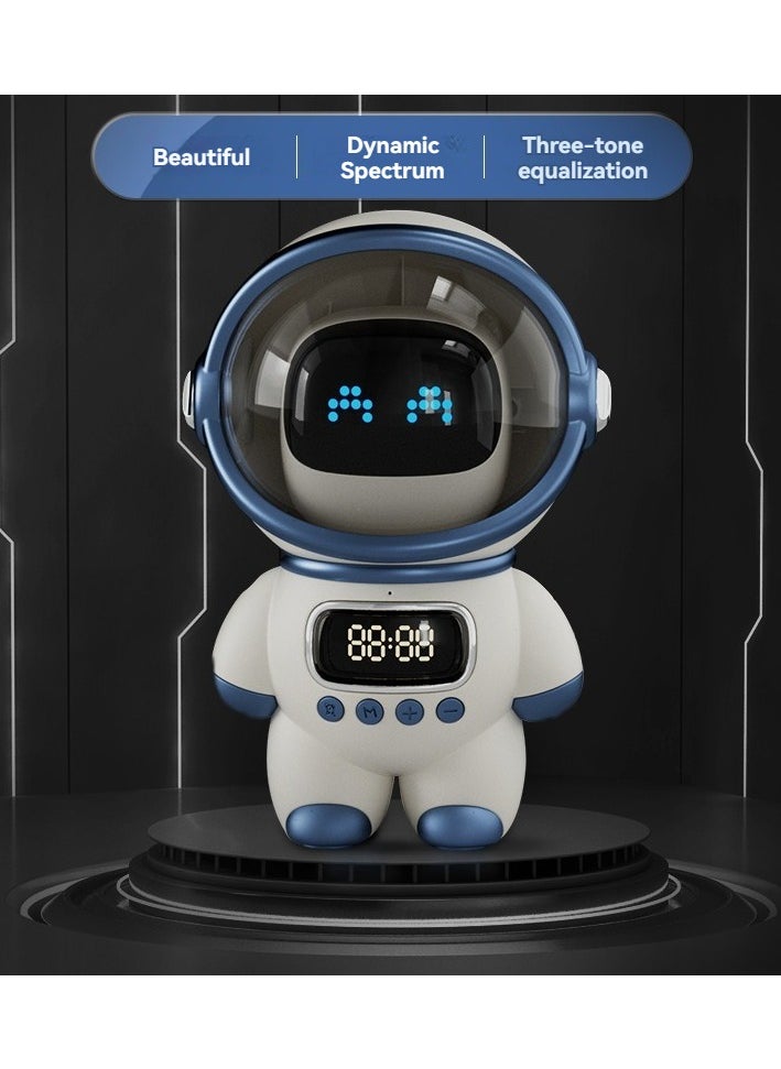 Generic - Astronaut Bluetooth Speaker, Astronaut Smart AI Interactive Bluetooth 5.1 Speaker Alarm Clock, HIFI Speaker Subwoofer Colorful Lights, Phone Card USB Flash Drive, FM Radio TF Expansion Play. - Image 1