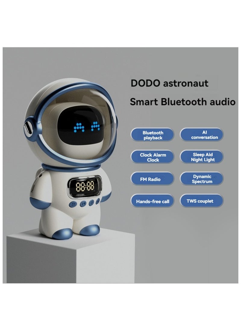 Generic - Astronaut Bluetooth Speaker, Astronaut Smart AI Interactive Bluetooth 5.1 Speaker Alarm Clock, HIFI Speaker Subwoofer Colorful Lights, Phone Card USB Flash Drive, FM Radio TF Expansion Play. - Image 1