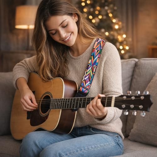 MOCKING BIRD Acoustic Guitar Bag Foam Padded Guitar Cover for 38, 39, 40, 41 inch with Adjustable Guitar Strap Wall Mount Holder and Guitar Picks for Acoustic Electric Bass Guitar Accessories - Image 4