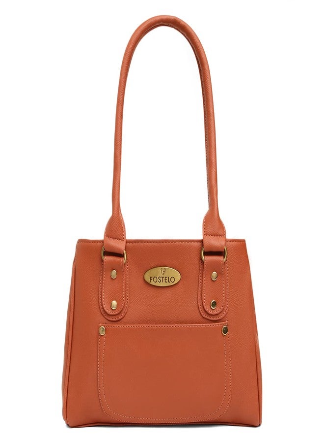 Fostelo Women's River Satchel Tote Handbag for Women | Tote Bag for Work | Ladies Purse | Stylish Shoulder Bag | Gift For Women | Light Pink - Image 1