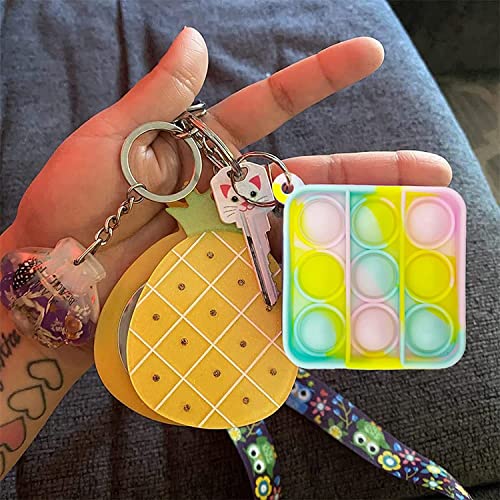 kapibarasensei 200Pcs Random Color Mini Pop Keychain Fidget Toy Push Bubble Pop Silicone Squeeze Sensory Toys Make Fun for Kids Anxiety Stress Reliever for Adults - Image 5