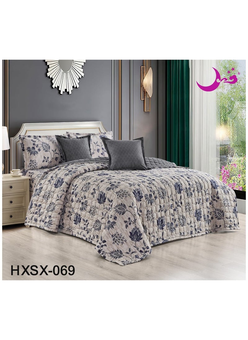 Moon Double bed set, 6-piece polyester compressed mattress, size 250x230 cm 