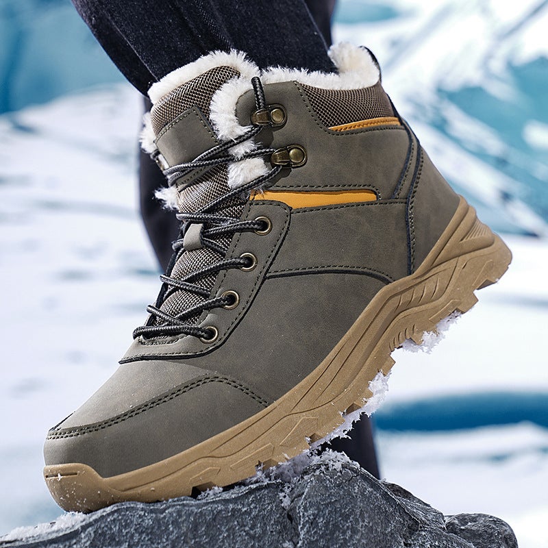 Martin Boots Men'S Fleece-Lined Warm Labor Protection Shoes Lightweight Non-Slip Wear-Resistant Work Shoes Stab-Resistant Safety Protective Shoes For Winter - Image 1