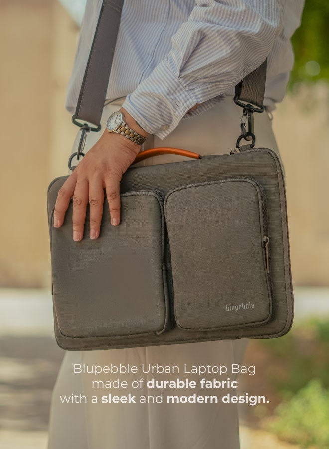 blupebble حقيبة لابتوب صديقة للبيئة بحجم 16 بوصة من أوربان – حقيبة رفيعة مقاومة للماء لجهاز MacBook Pro 16" وMacBook Air 15" وiPad Pro 12.9" وأجهزة Ultrabooks واللابتوبات الكبيرة - Image 4