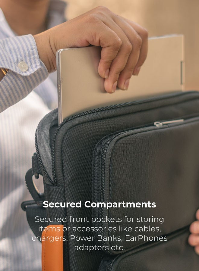 blupebble حقيبة لابتوب صديقة للبيئة بحجم 16 بوصة من أوربان – حقيبة رفيعة مقاومة للماء لجهاز MacBook Pro 16" وMacBook Air 15" وiPad Pro 12.9" وأجهزة Ultrabooks واللابتوبات الكبيرة - Image 3